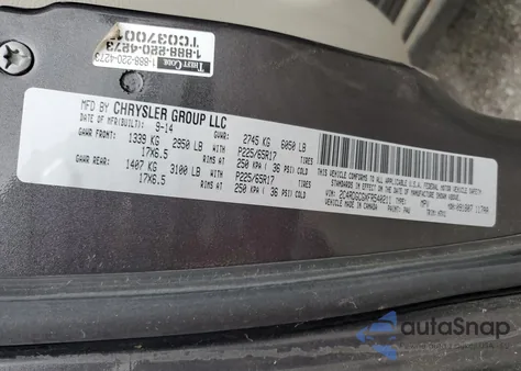 2015 Dodge Grand Caravan Sxt z USA, uszkodzony, nr VIN 2C4RDGCGXFR540211